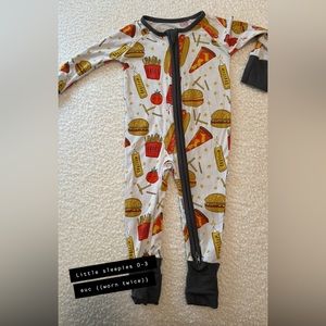 Little Sleepies 0-3M Fast Foodie Sleeper Onesie